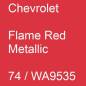 Preview: Chevrolet, Flame Red Metallic, 74 / WA9535.